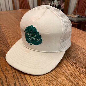 Men's Vintage Green Scape White Snapback Roped Trucker Hat Cap by Otto